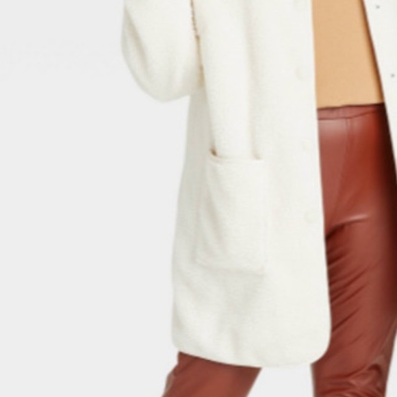 AVA & VIV Sherpa Jacket Coat Plus Size NEW - Picture 4 of 5